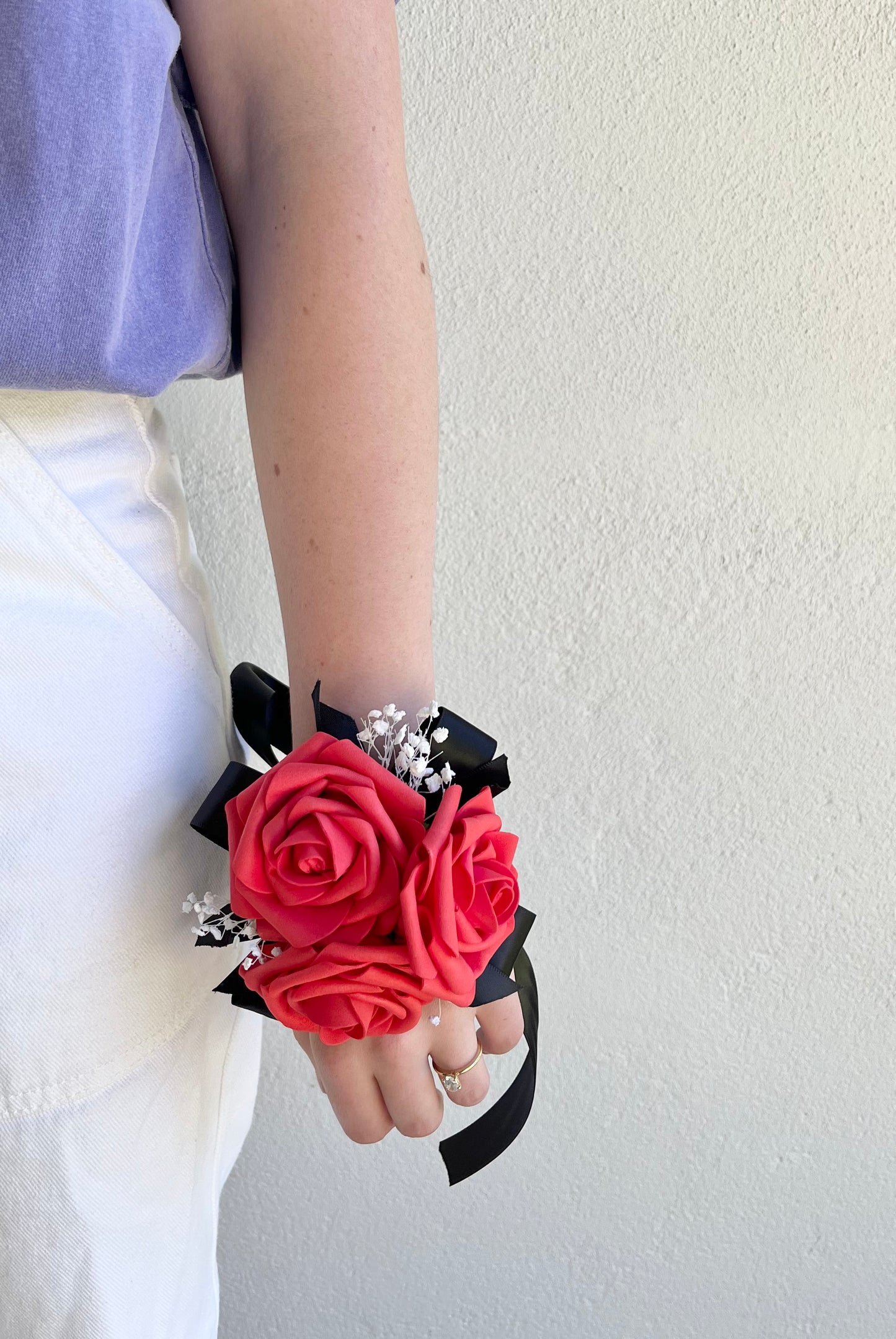 Corsage - Triple Red Rose