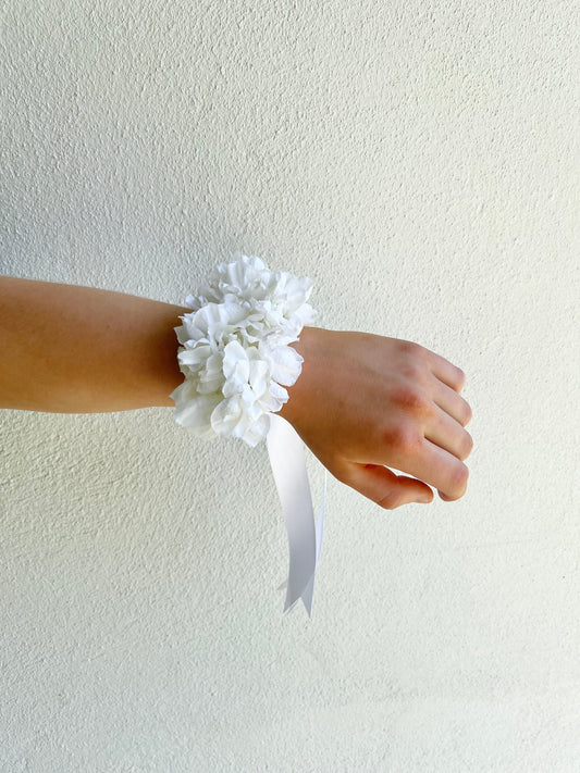 Corsage - White Hydrangea