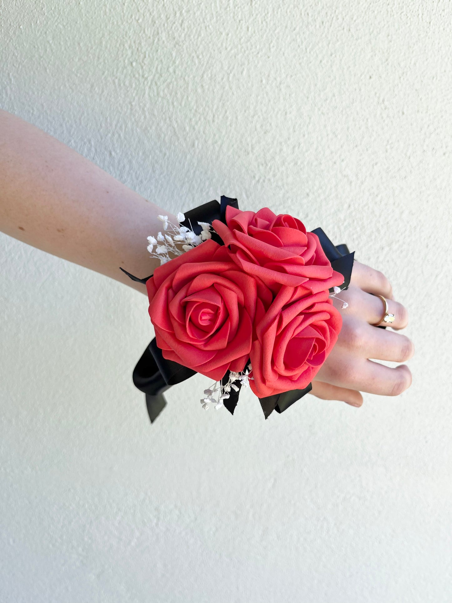 Corsage - Triple Red Rose