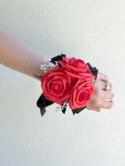 Corsage - Triple Red Rose
