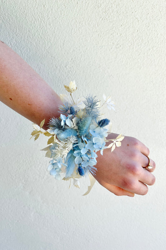 Corsage - Baby Blue Preserved