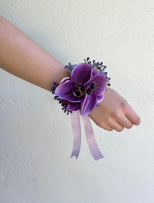 Corsage - Double Violet Orchid